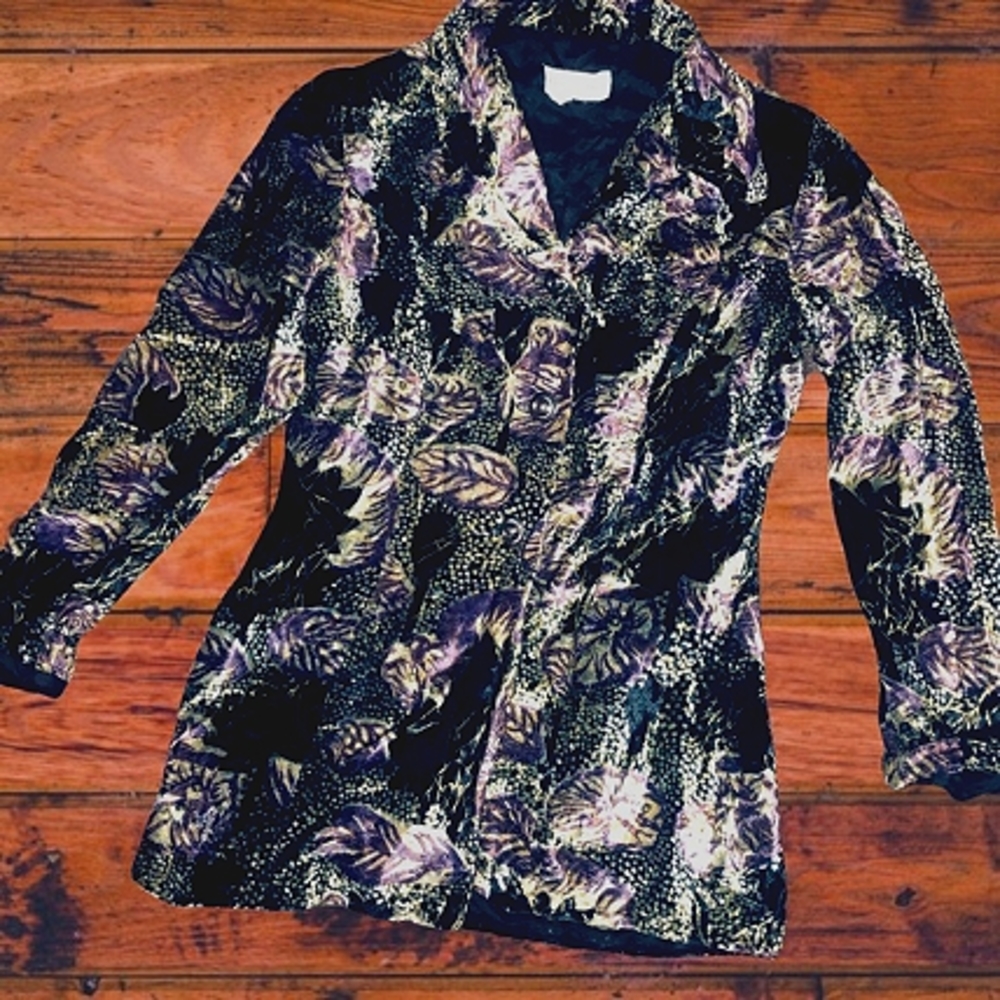 Glen of Michigan blazer and/or work suit multicolored vintage piece velvet